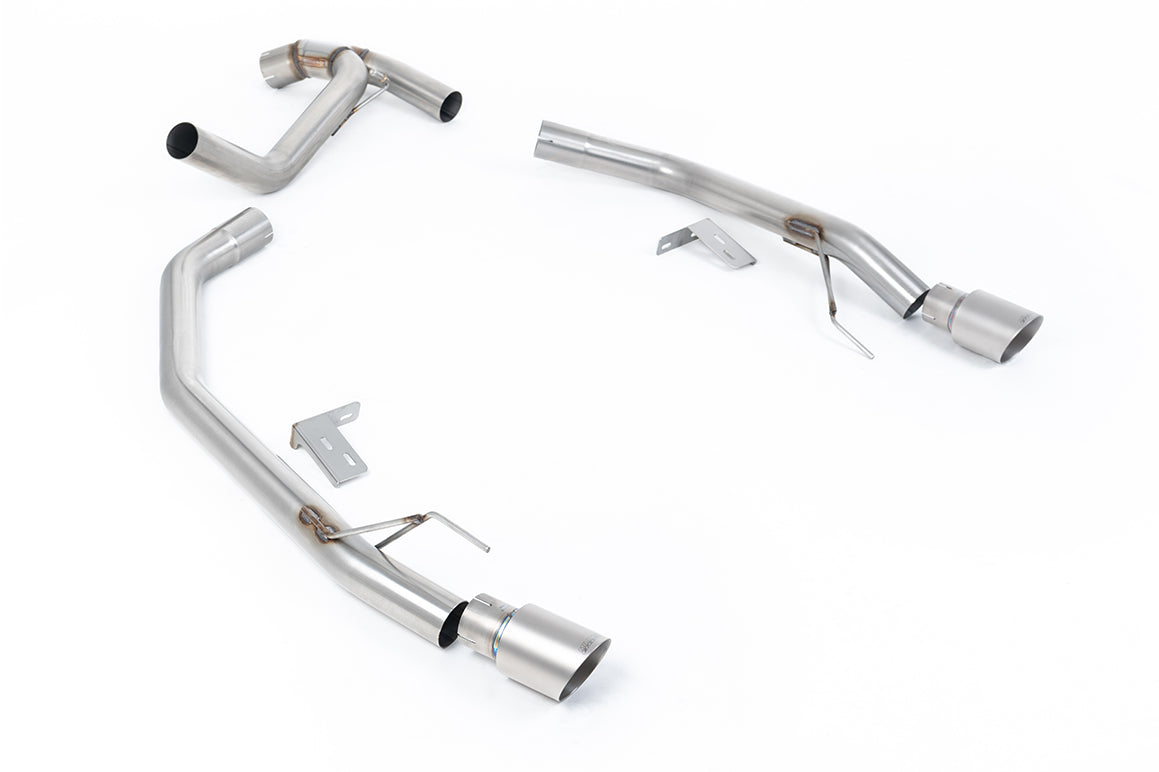 Milltek Sport Ford Ranger Axle Back, Twin GT-90 Brushed Titanium (SSXFD445)