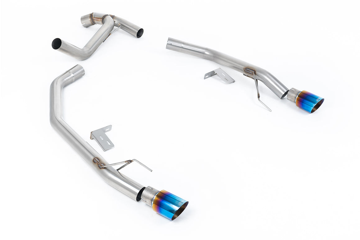 Milltek Sport Ford Ranger Axle Back, Twin GT-90 Burnt/Blue Titanium (SSXFD446)