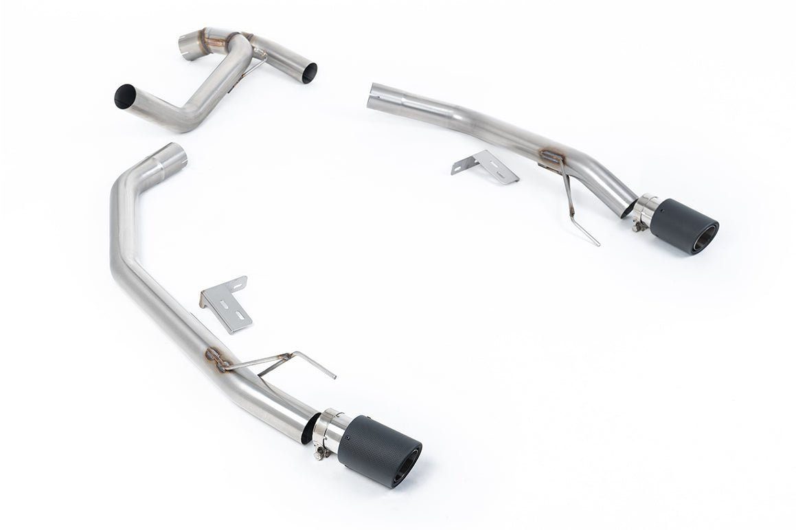 Milltek Sport Ford Ranger Axle Back, Twin JET-90 Carbon (SSXFD447)