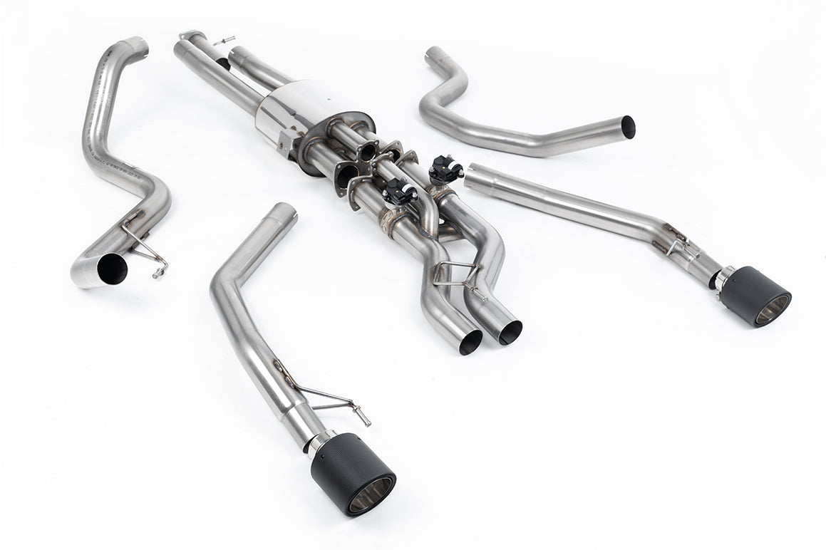 Milltek Sport Ford Ranger Raptor Ranger Cat-back, Valved, JET-115 Carbon (SSXFD452)