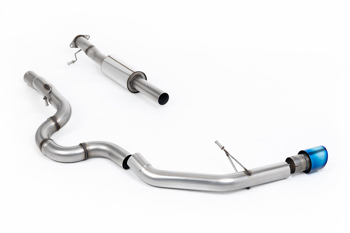 Milltek Sport Cat-back - Ford Bronco 6th Gen - 2.3l i4 & 2.7l V6 Ecoboost (4 Door Model Only) - Side Exit System with GT-100 Burnt/Blue Titanium Tip