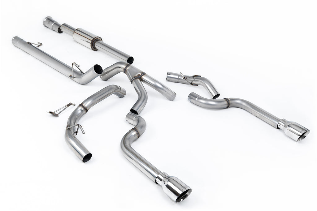 Milltek Sport Ford F150 SuperCrew Cat-back, Part-Resonated, Race (SSXFD488)