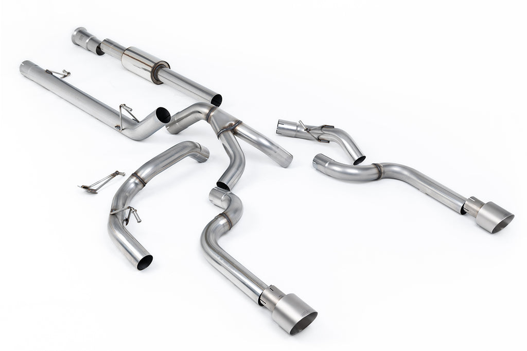 Milltek Sport Ford F150 SuperCrew Cat-back, Part-Resonated, Race (SSXFD490)