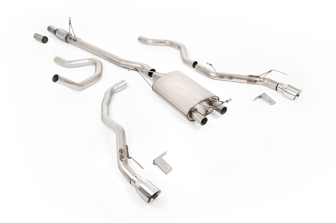 Milltek Sport Ford Ranger Downpipe-back, GT-100 Polished (SSXFD536)