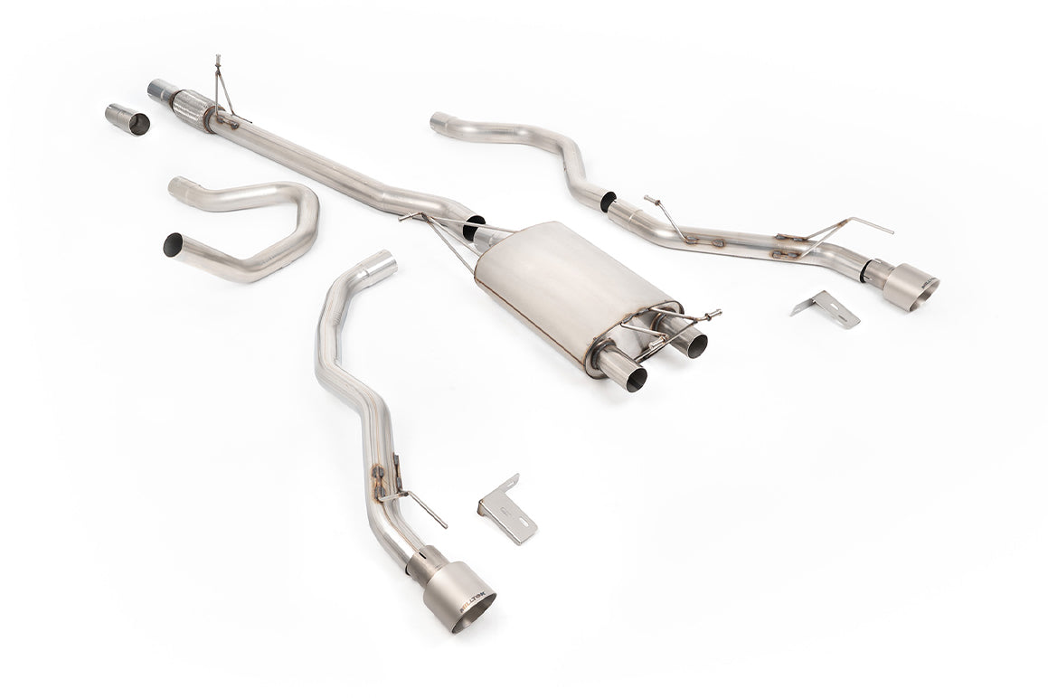 Milltek Sport Ford Ranger Downpipe-back, GT-100 Brushed Titanium (SSXFD538)