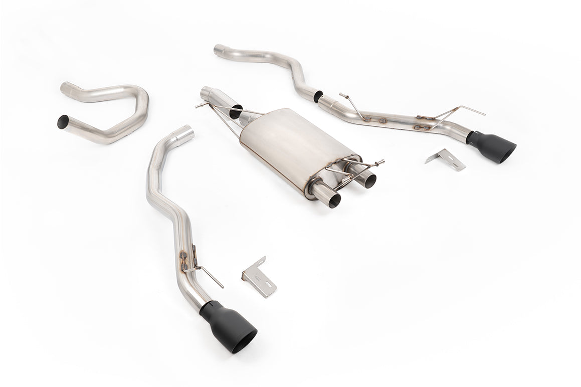 Milltek Sport Ford Ranger Front Pipe-back, GT-100 Cerakote Black (SSXFD541)