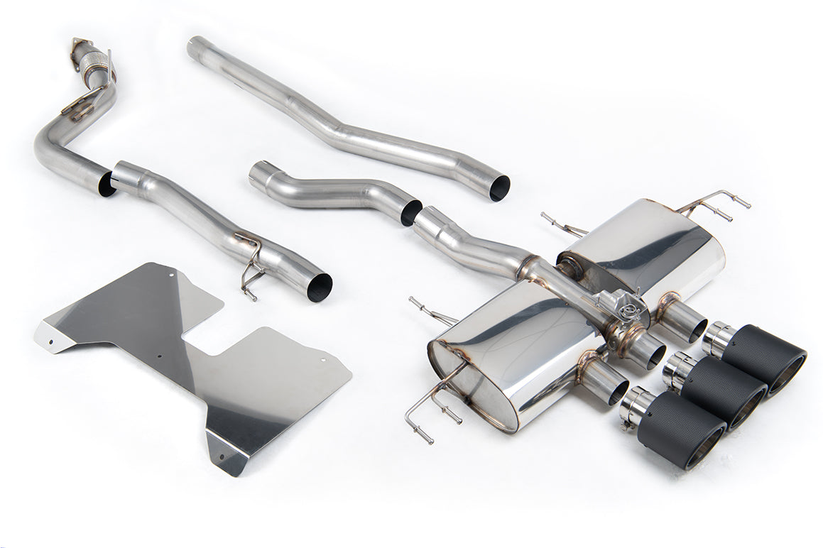 Milltek Sport Cat-back - Honda / Acura Civic Type R FL5 2.0 i-VTEC (Both OPF/GPF & Non OPF/GPF Models) - Non Resonated (Loudest) Valved Catback with JET-115 Carbon Fibre Trims