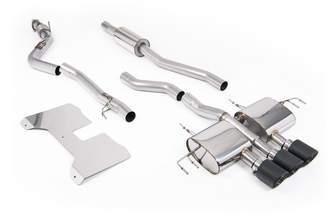 Milltek Sport Cat-back - Honda / Acura Civic Type R FL5 2.0 i-VTEC (Both OPF/GPF & Non OPF/GPF Models) - Part Resonated (Road+) NON VALVED Catback with JET-115 Carbon Fibre Trims