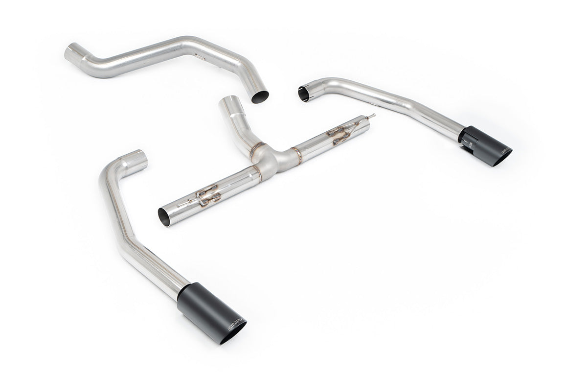 Milltek Sport Particulate Filter-back - INEOS Quartermaster - Non Resonated (Louder) Premium GT-90 Cerakote Black Tips with Hidden Clamps - Requires OE System to be cut
