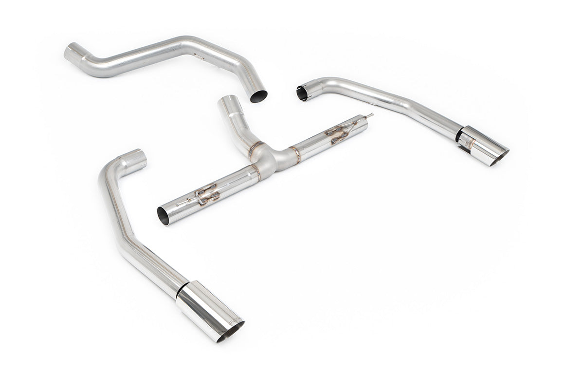 Milltek Sport Particulate Filter-back - INEOS Quartermaster - Non Resonated (Louder) Premium GT-90 Polished Tips with Hidden Clamps - Requires OE System to be cut
