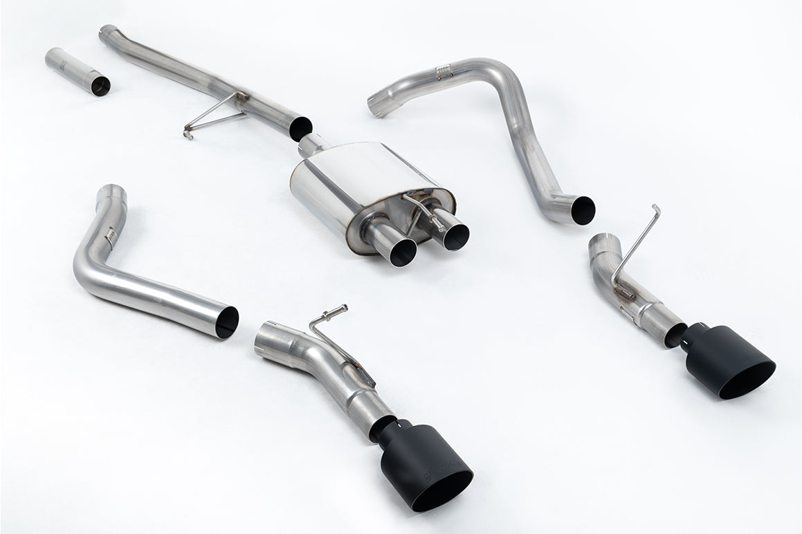 Milltek Sport Cat-back - Jeep Gladiator (JT) 3.6 V6 - Side Exit Cat Back with GT-115 Cerakote Black Tips (No Impact to ground clearance)