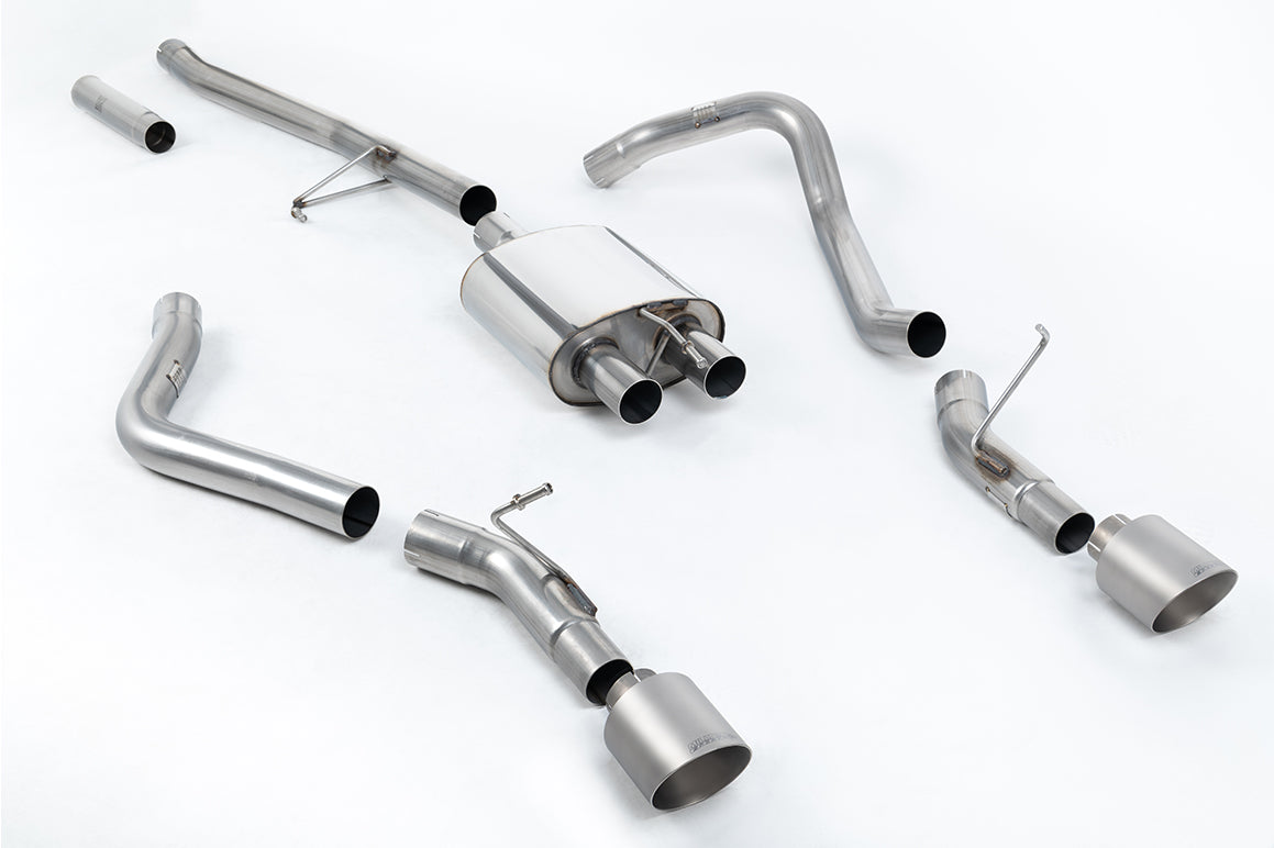 Milltek Sport Jeep Gladiator Cat-back, GT-115 Brushed Titanium (SSXJP103)