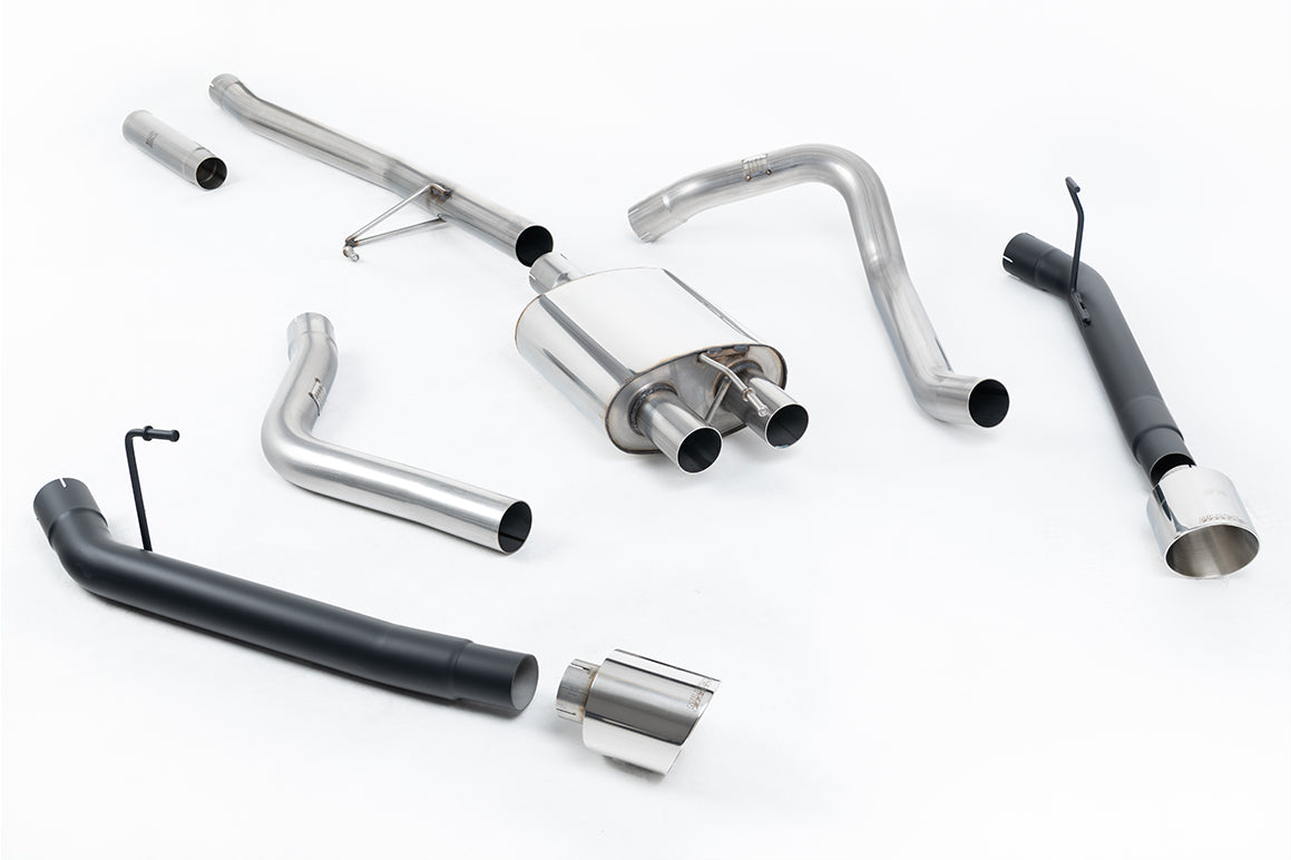 Milltek Sport Cat-back - Jeep Gladiator (JT) 3.6 V6 - Rear Exit Cat Back with GT-115 Polished Tips (Reduces ground clearance on the rear of the vehicle)