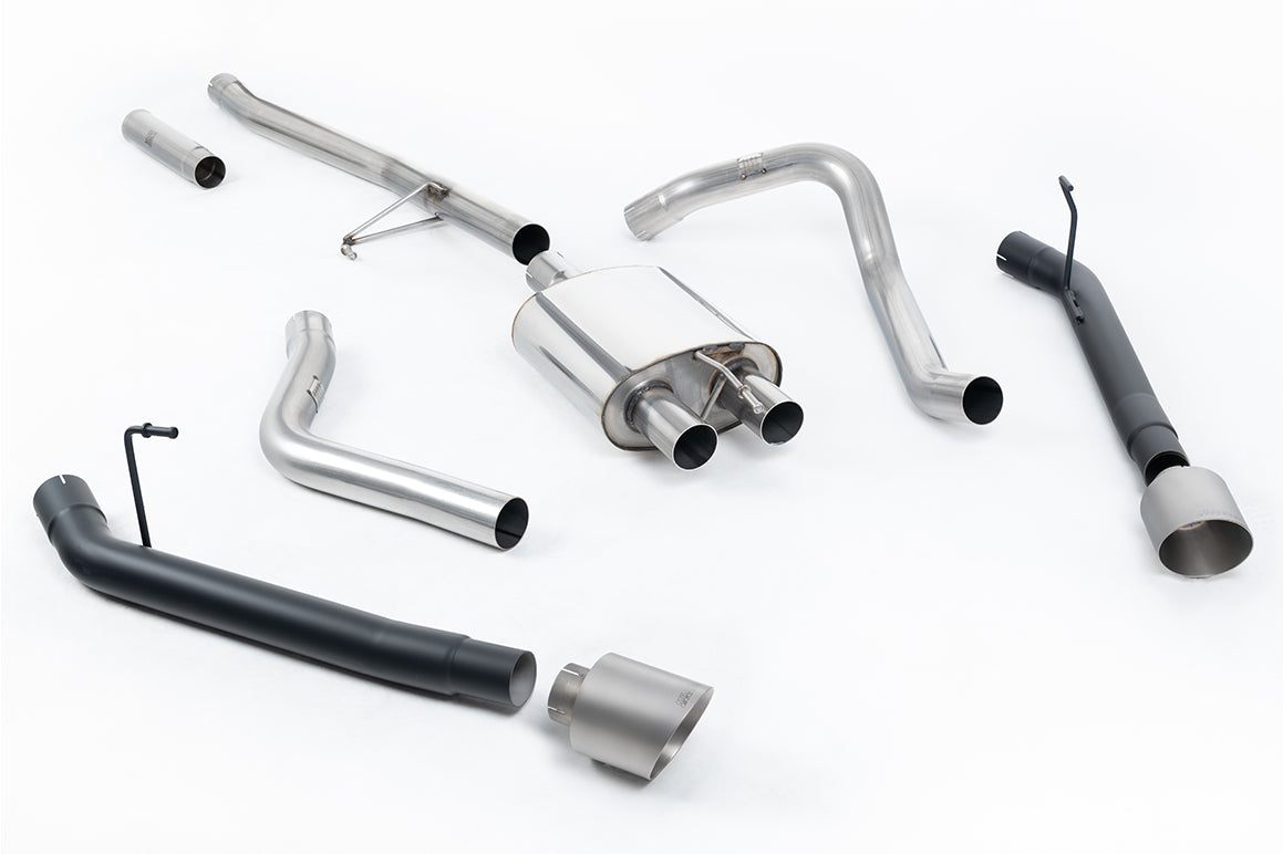 Milltek Sport Jeep Gladiator Cat-back, GT-115 Brushed Titanium (SSXJP108)