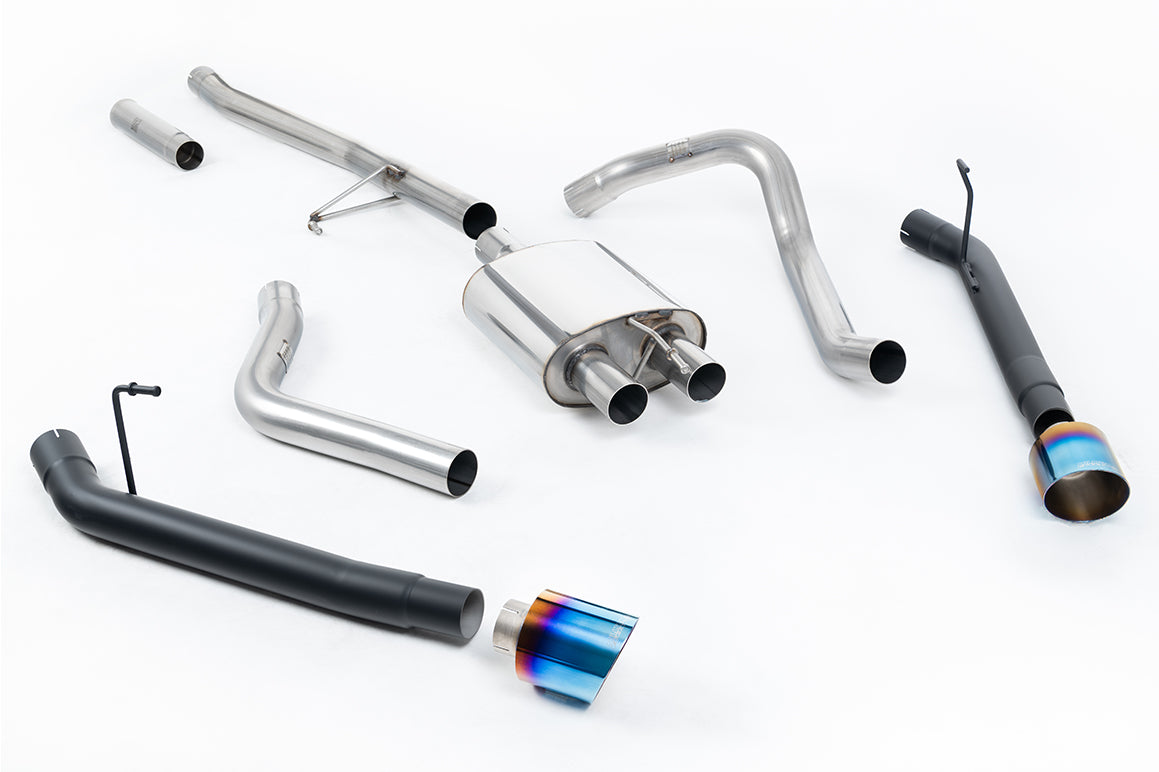 Milltek Sport Jeep Gladiator Cat-back, GT-115 Burnt/Blue Titanium (SSXJP109)