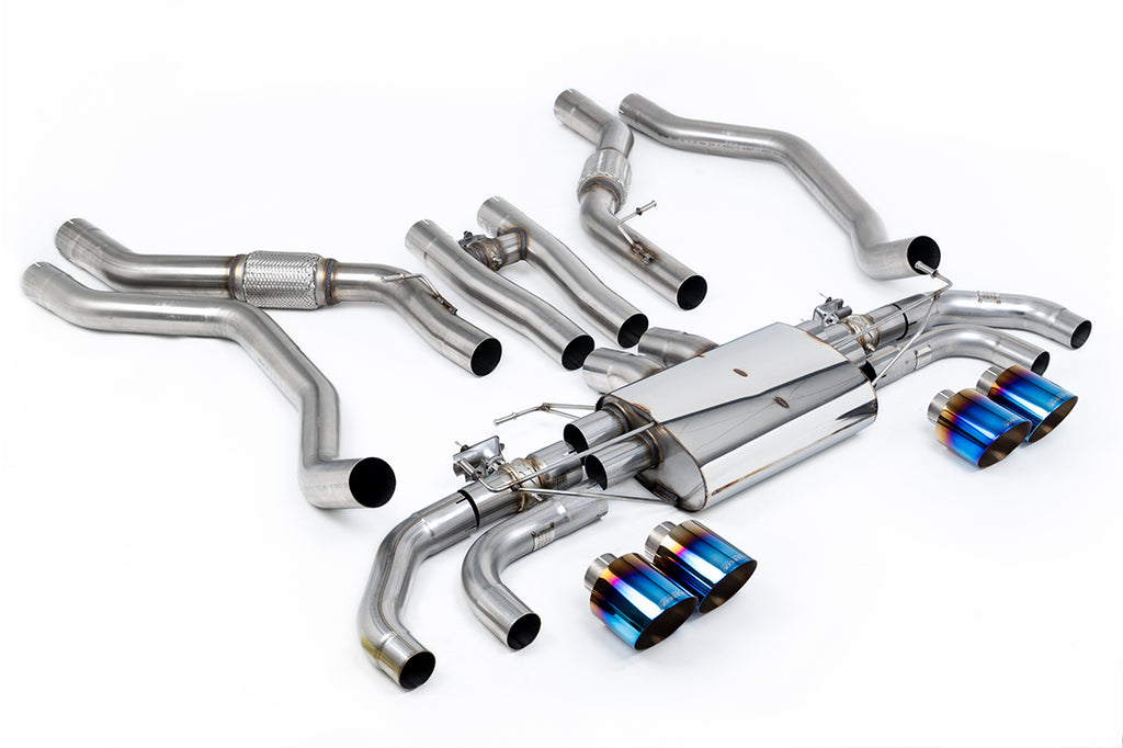 Milltek Sport Range Rover Sport SV Cat-back, GT-115 Burnt/Blue Titanium (SSXLR227)