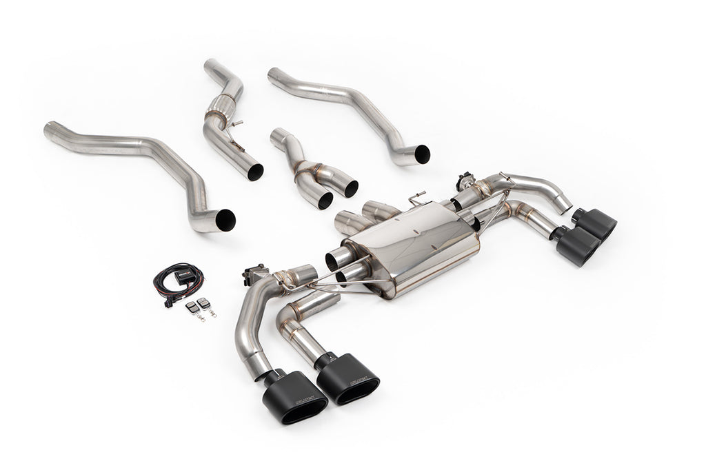 Milltek Sport Range Rover Sport P400 Cat-back, Valved Oval Cerakote Black (SSXLR253)