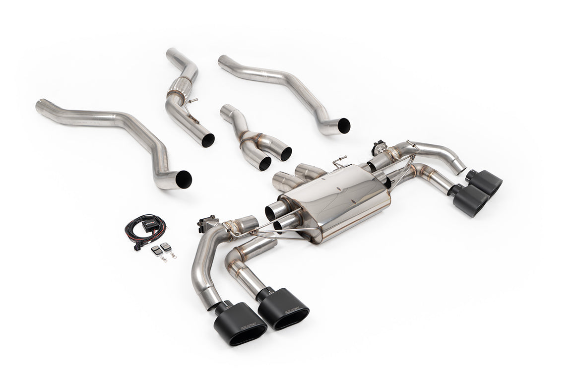 Milltek Sport Range Rover Sport P400 Cat-back, Valved Oval Cerakote Black (SSXLR253)