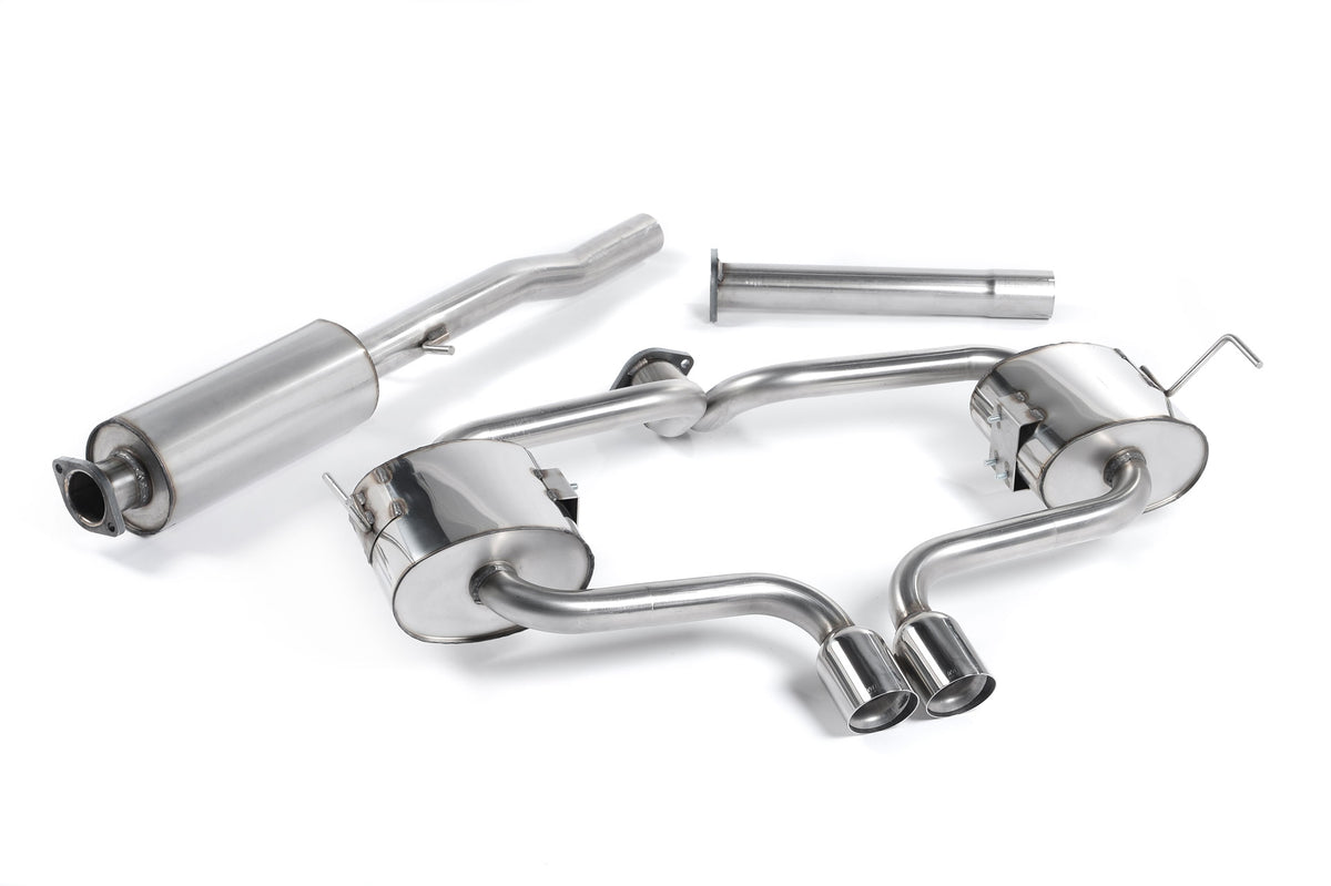 Milltek Sport Cat-back - New Mini Mk1 (R53) Cooper S - ECE Approved System - Resonated (quieter) - Fixed Trim Version - Includes bracket locator for 2004 cars