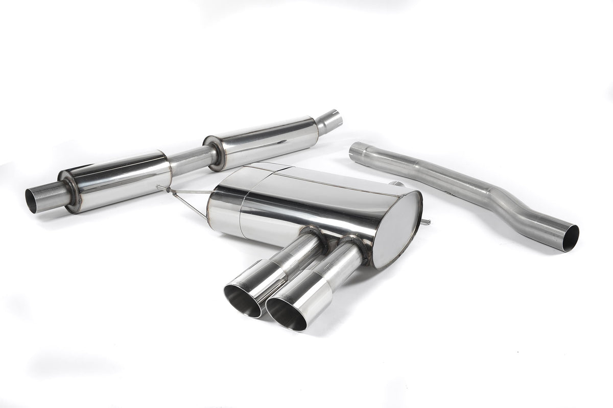 Milltek Sport Cat-back - New Mini Mk3 (F56) Mini Cooper S 2.0 Turbo (UK and European models & Pre-LCI Only) - Resonated (quieter). Polished Tips - ECE Approved