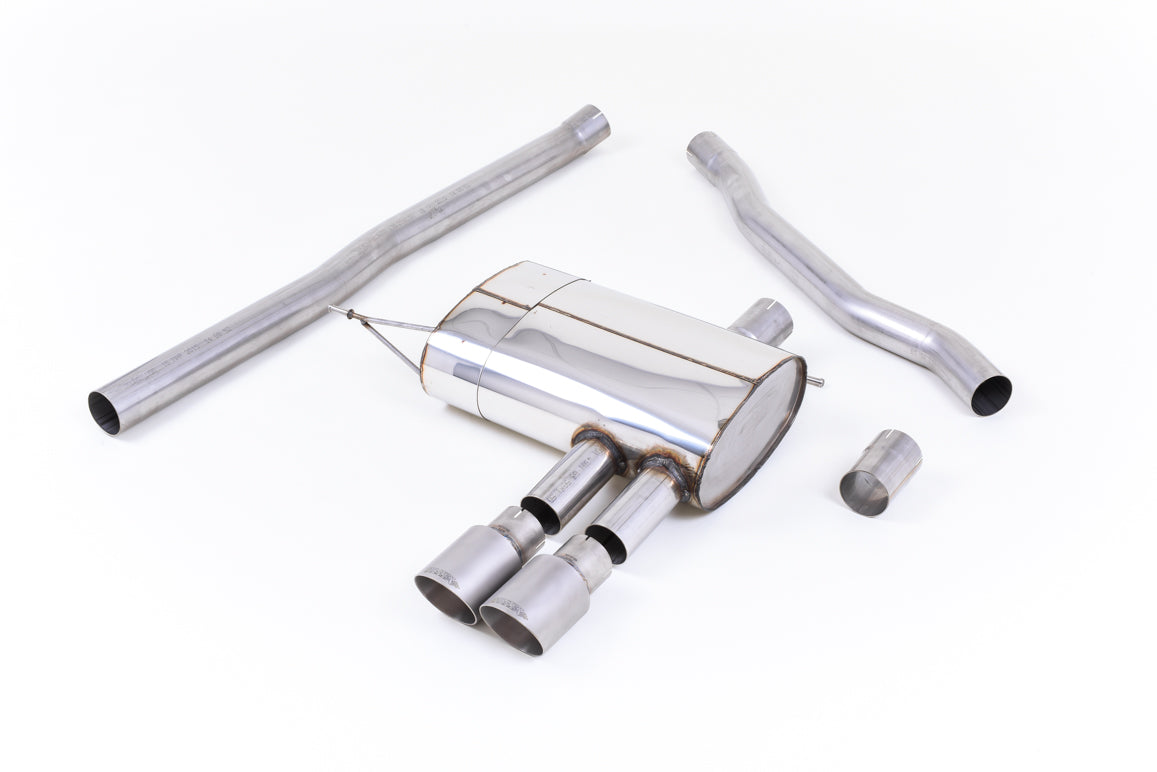 Milltek Sport Cat-back - New Mini Mk3 (F56) Mini Cooper S 2.0 Turbo (UK and European models & Pre-LCI Only) - Non-resonated (louder). Titanium Tips