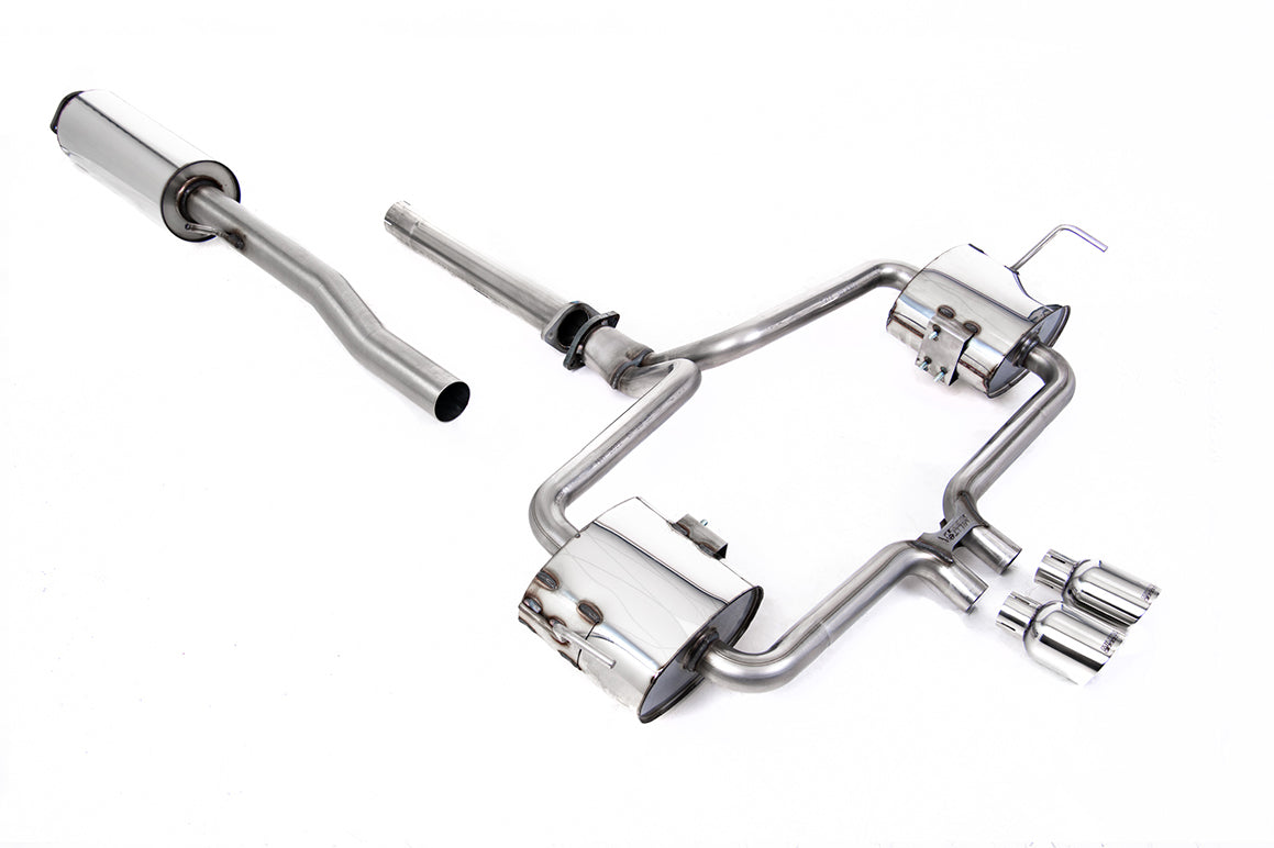 Milltek Sport Cat-back - New Mini Mk1 (R53) Cooper S - ECE Approved System - Loose Trim Version with Polished 76mm Trims - Resonated (quieter) Includes bracket locator for 2004 cars