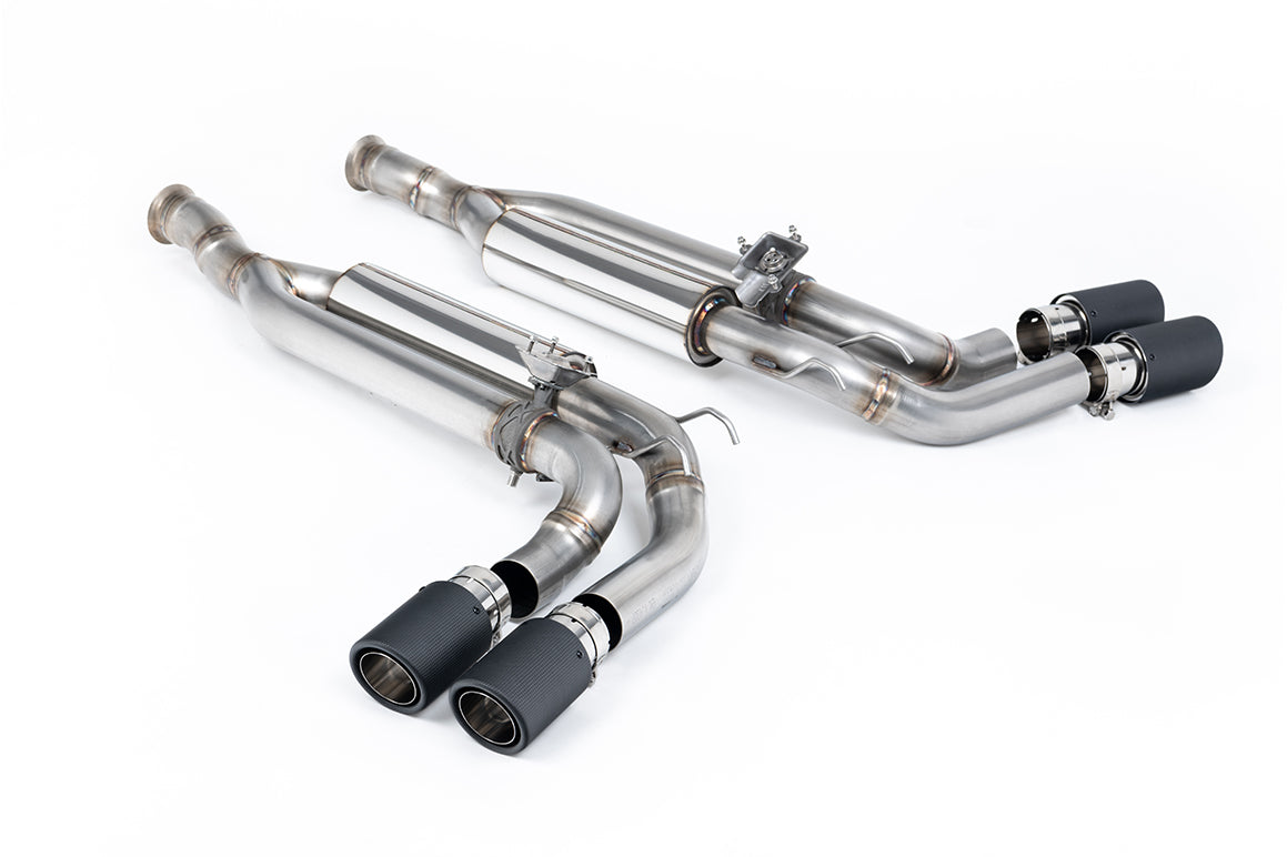 Milltek Sport Mercedes G-Class G63 Cat-back, Valved, JET-90 Carbon (SSXMZ128)