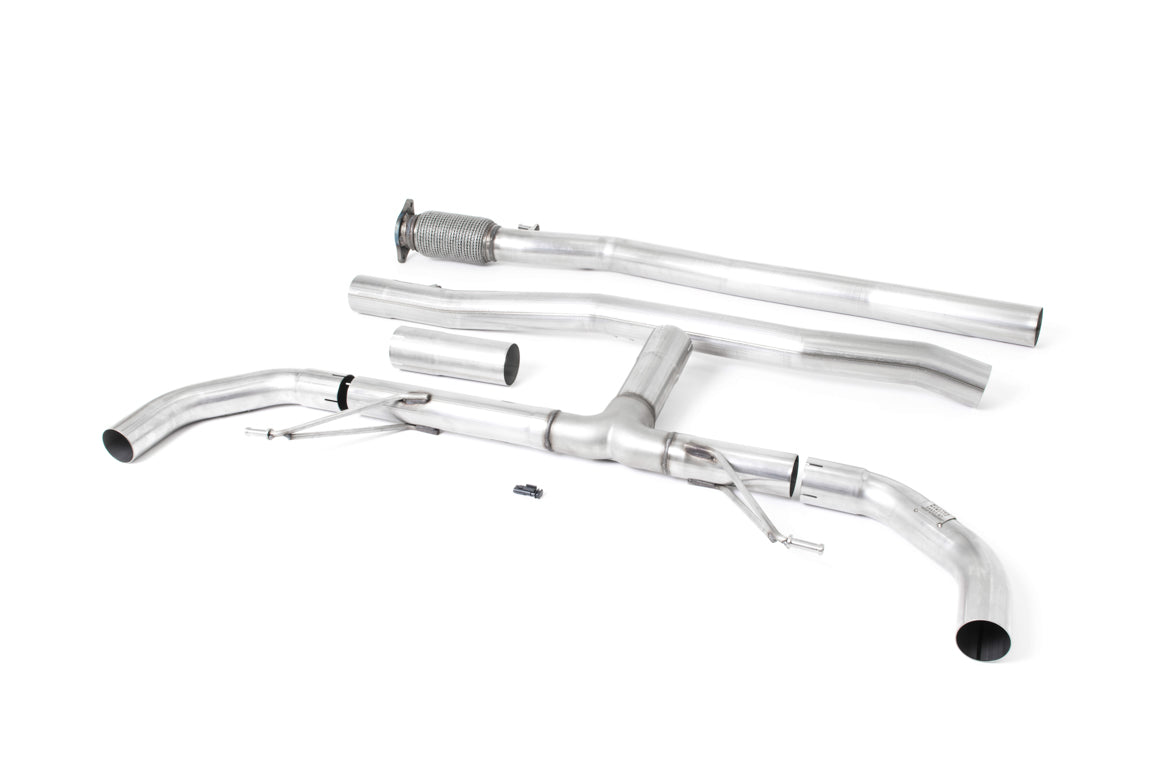 Milltek Sport Cat-back - Mercedes A-Class A35 AMG 2.0 Turbo (W177 Hatch Only OPF/GPF Models) - Cat Back Race System - Deletes GPF/OPF - Non-Valved - Connects to OE Tailpipes - Required Stage 2 ECU Remap