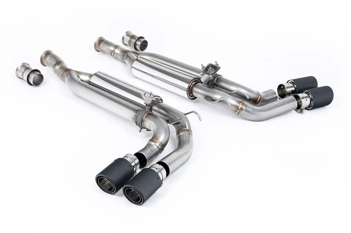 Milltek Sport Mercedes G-Class G63 Cat-back, Valved, JET-90 Carbon (SSXMZ138)