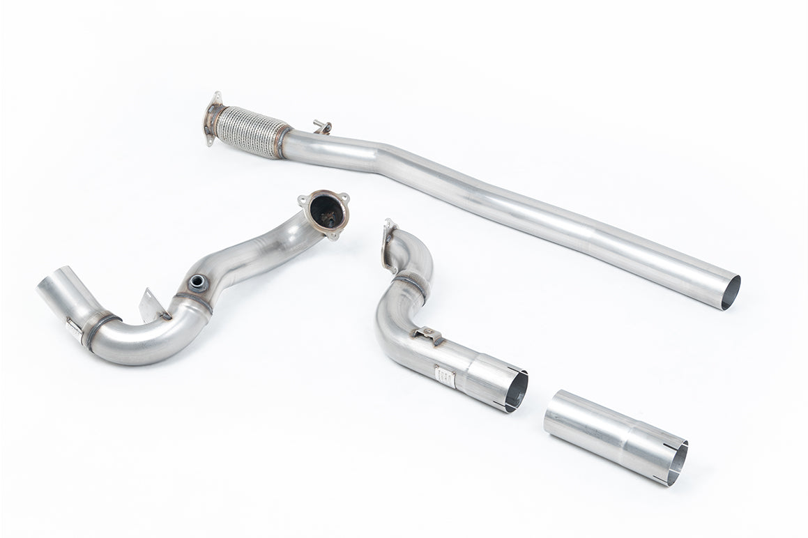 Milltek Sport Large-bore Downpipe and De-cat - Mercedes A-Class A35 AMG 2.0 Turbo (W177 Hatch Only OPF/GPF Models) - With OPF/GPF Bypass to Fit Milltek Sport Cat Back - Requires Stage 2 ECU Remap