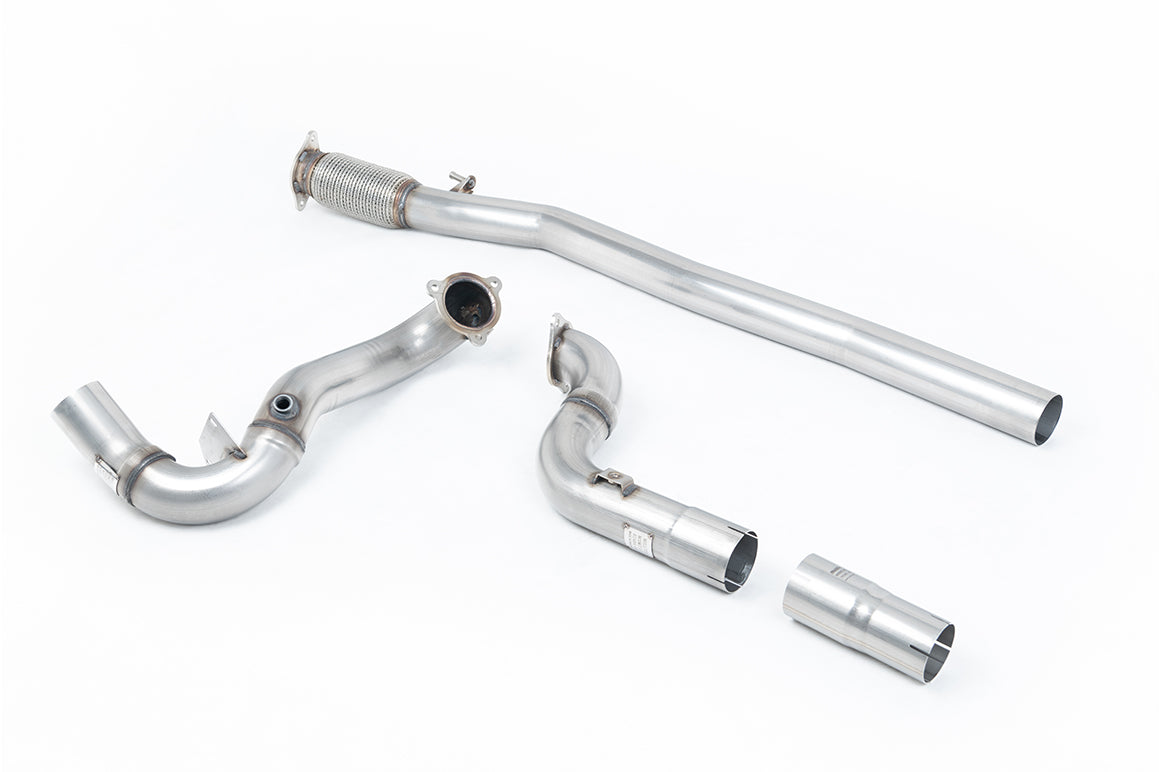 Milltek Sport Large-bore Downpipe and De-cat - Mercedes A-Class A35 AMG 2.0 Turbo (W177 Hatch Only OPF/GPF Models) - With OPF/GPF Bypass to Fit OE Cat Back - Requires Stage 2 ECU Remap
