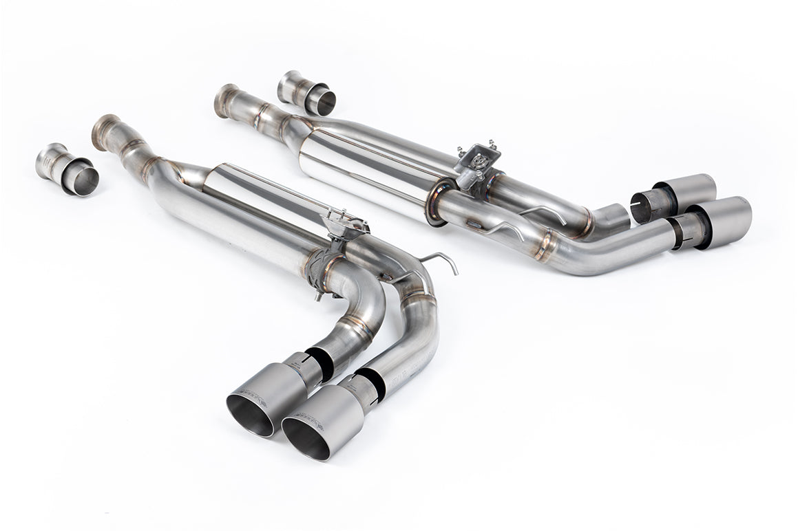 Milltek Sport Mercedes G63 W463 Cat-back, Valved GT-90 Brushed Titanium, ROW Non-GPF (SSXMZ161)