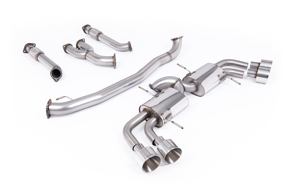 Milltek Sport Nissan GT-R R35 Primary Cat-back, Non-Res, Race, GT-127 Polished (SSXNI025)