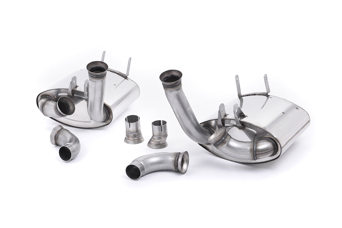 Milltek Sport Rear Silencer(s) - Porsche 911 997.1 Carrera and Carrera S - Cup version (offers a powerful GT3-like sound). Uses OE tips