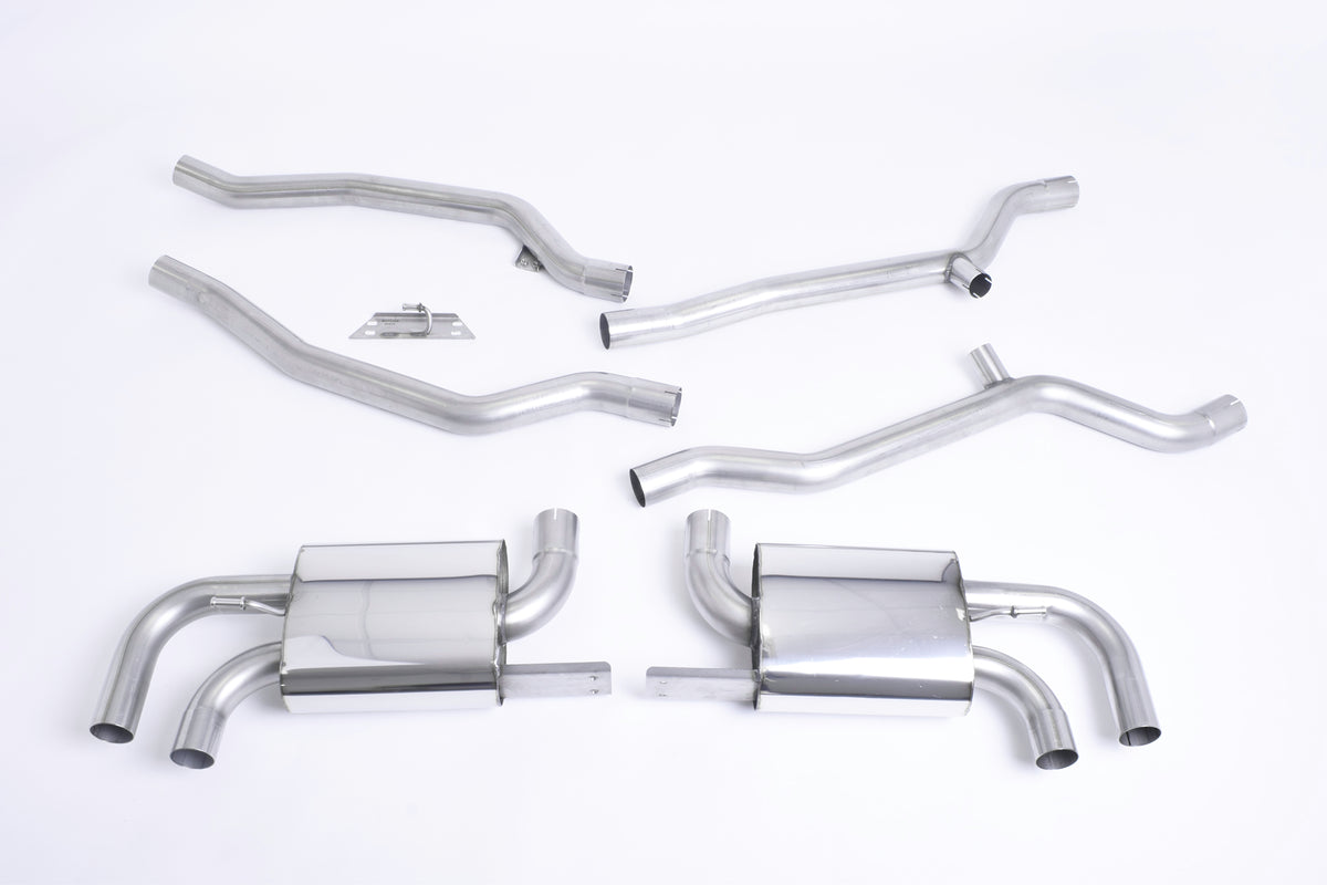 Milltek Sport Cat-back - Porsche Cayenne 958 Turbo 4.8 V8 (Pre-Facelift) - Non-resonated (louder). OEM-look (uses OE Tips)