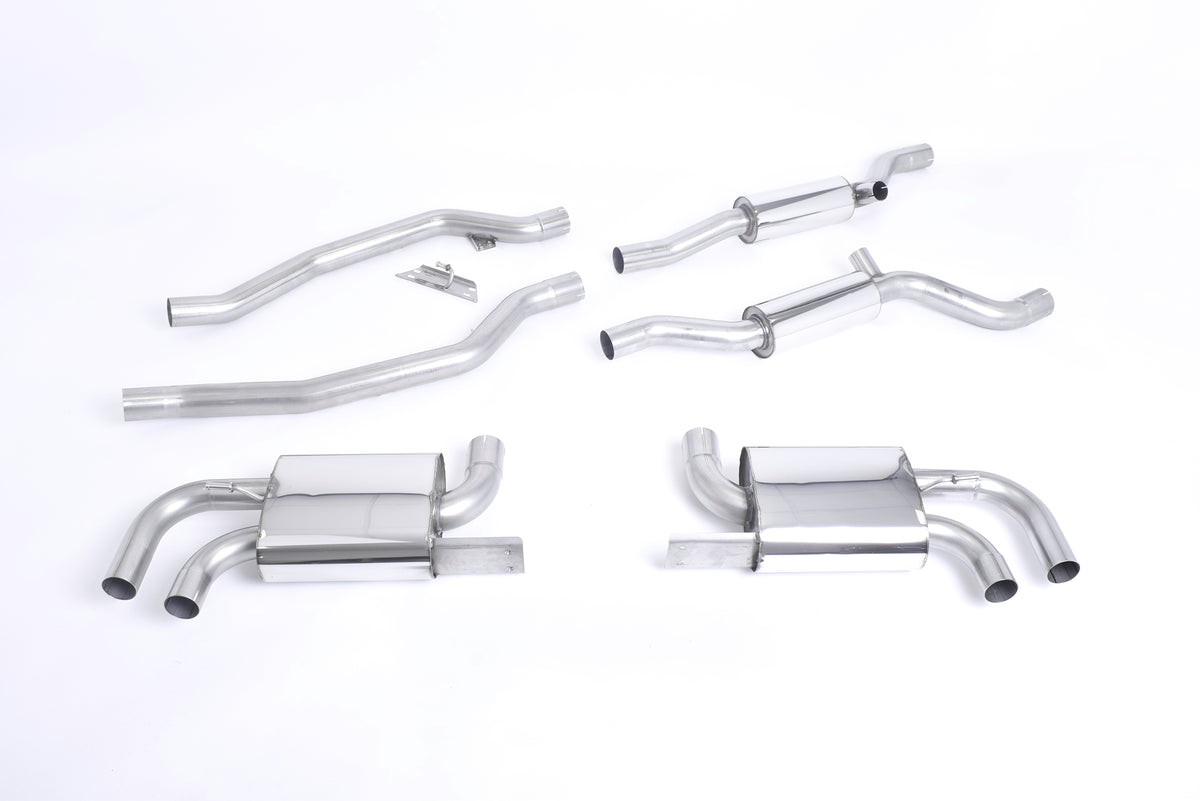 Milltek Sport Cat-back - Porsche Cayenne 958 Turbo 4.8 V8 (Pre-Facelift) - Resonated (quieter). OEM-look (uses OE Tips)