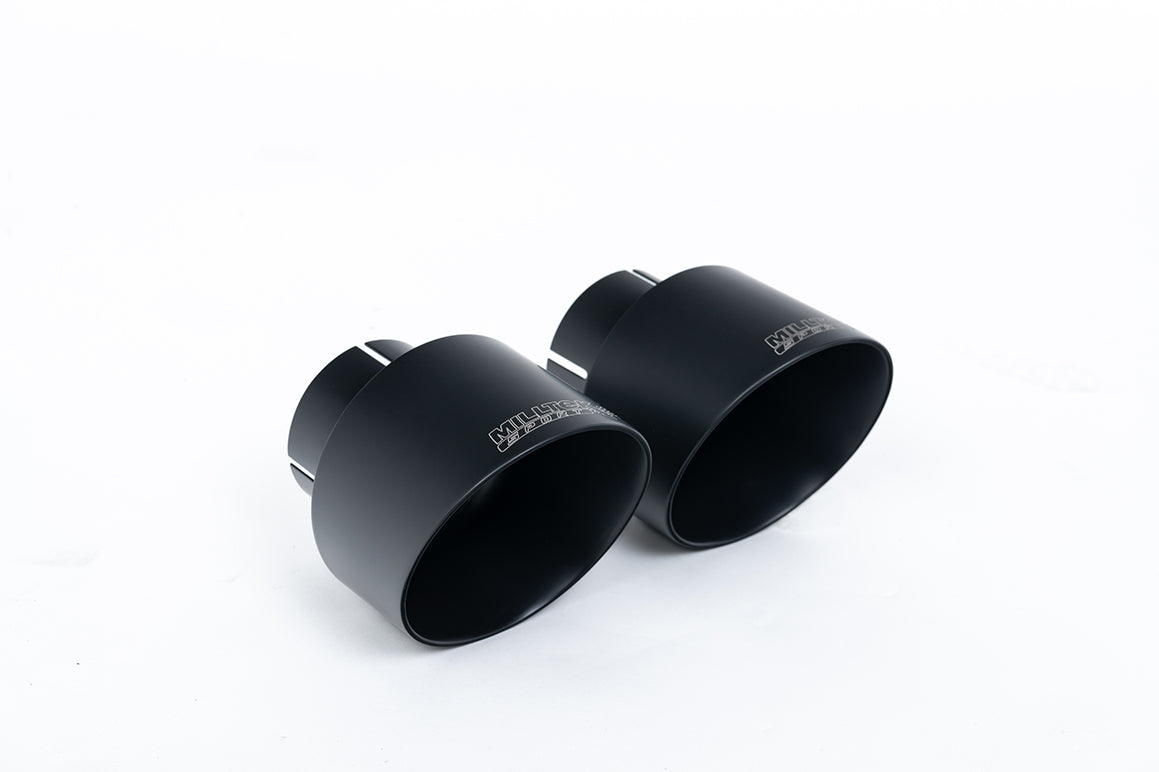 Milltek Sport Tips - Porsche 911 991.2 GT3 & GT3 RS (NON OPF ONLY) - Fits with OE rear Silencer or Milltek Bypass - GT-100 Cerakote Black Trims