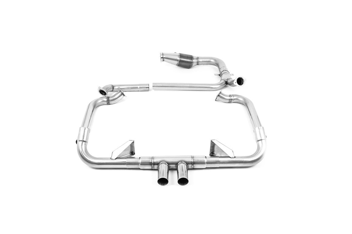 Milltek Sport Full System (including Hi-Flow Sports Cat) - Porsche Boxster / Porsche Cayman - Full System with HJS 200CPSI Sports Cat & Titanium GT-100 Trims (Requires Stage 2 ECU Software) - CAT SECTION FITS GPF MODELS ONLY