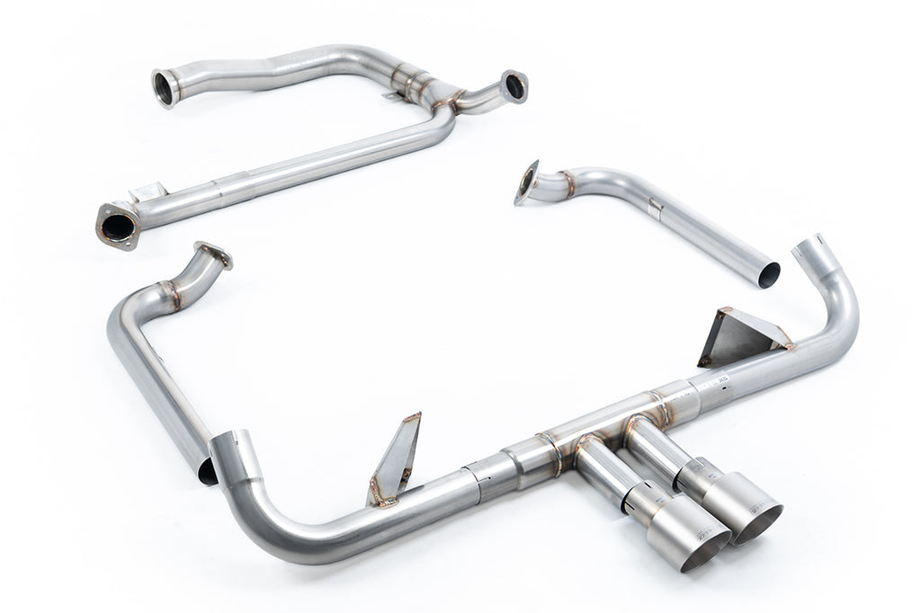 Milltek Sport Full System (including Cat Replacement Pipe) - Porsche Boxster / Porsche Cayman - Full System with Decat & Titanium GT-100 Trims (Requires Stage 2 ECU Software)