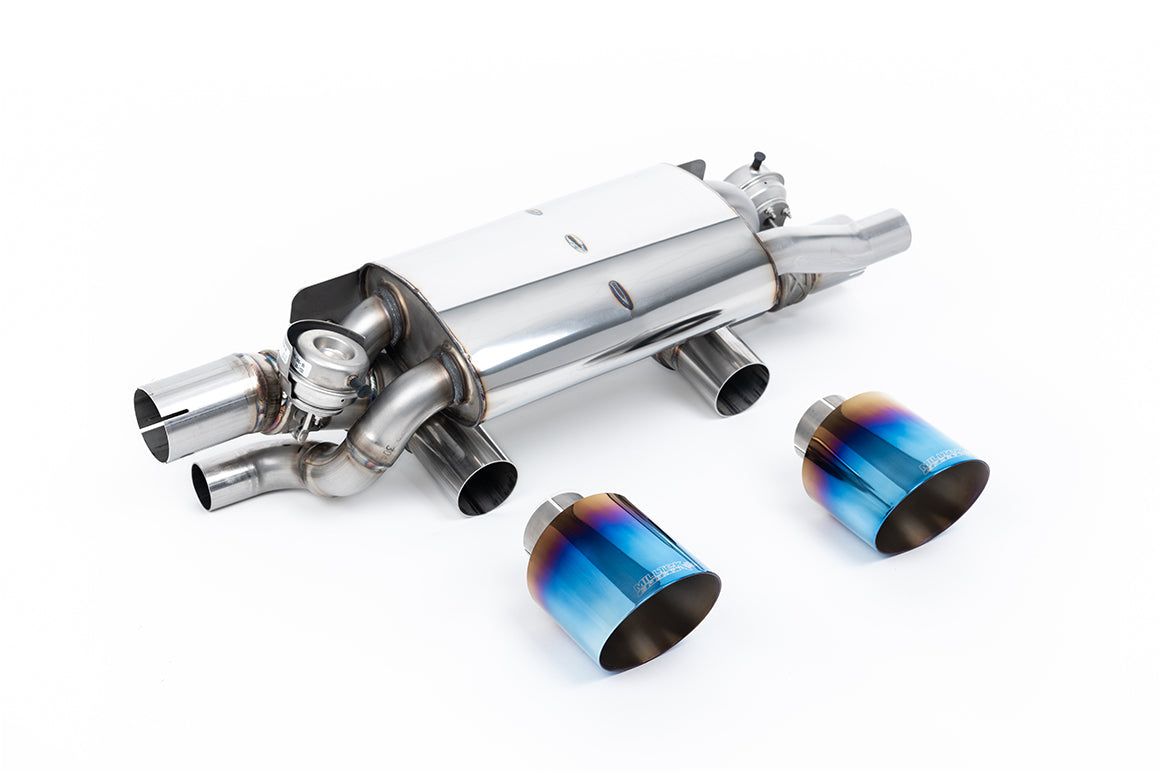 Milltek Sport Rear Silencer(s) - Porsche 911 991.2 3.0 (T / S / GTS) - Works with PSE Equipped Cars Only with GT-115 Burnt/Blue Titanium Tips
