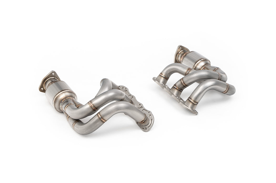 Milltek Sport Manifold & Hi-Flow Sports Cat - Porsche 911 991.1 3.8 (C2S / C4S) - Cast Header Flange Manifolds with 200CPSI Cats - Stage 2 ECU Remap Required