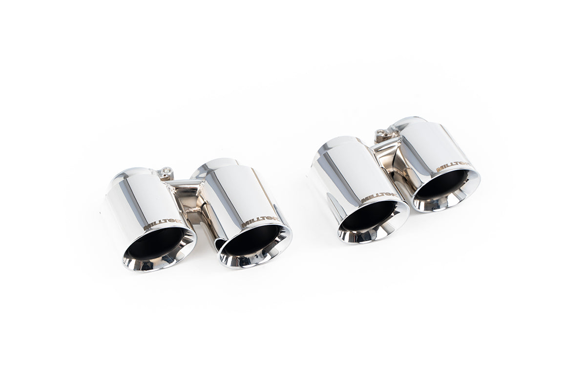 Milltek Sport Tips - Porsche 911 991.1 3.8 (C2S / C4S) - Twin Round Polished Tips - Fits to Milltek and OE Systems