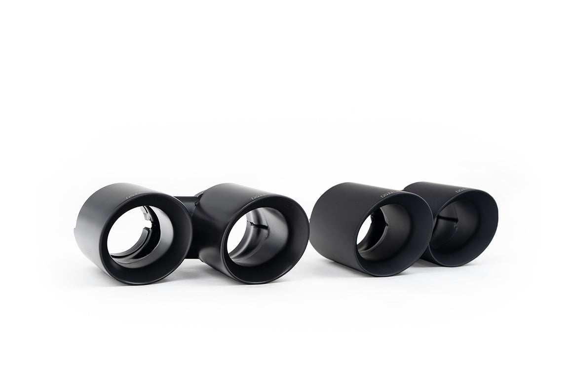 Milltek Sport Tips - Porsche 911 991.1 3.8 (C2S / C4S) - Twin Round Cerakote Black Tips - Fits to Milltek and OE Systems