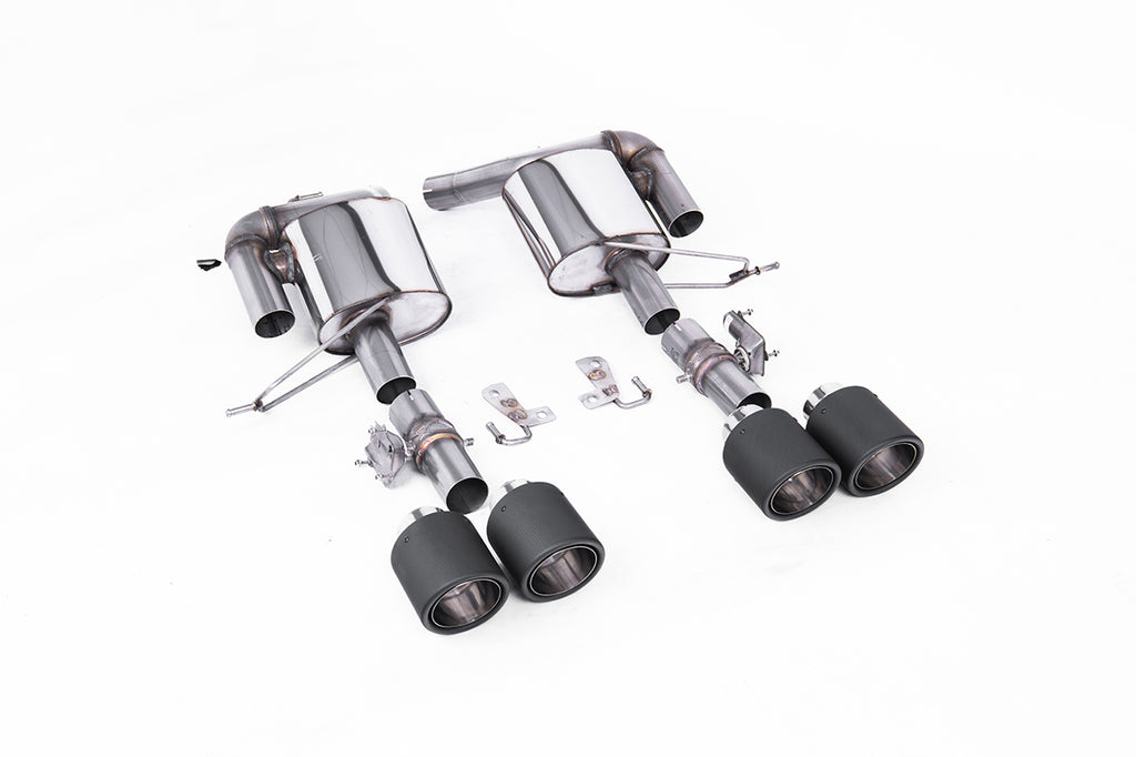 Milltek Sport Range Rover Sport SVR Facelift Rear Silencers, Valved JET-115 Carbon (SSXRR117)