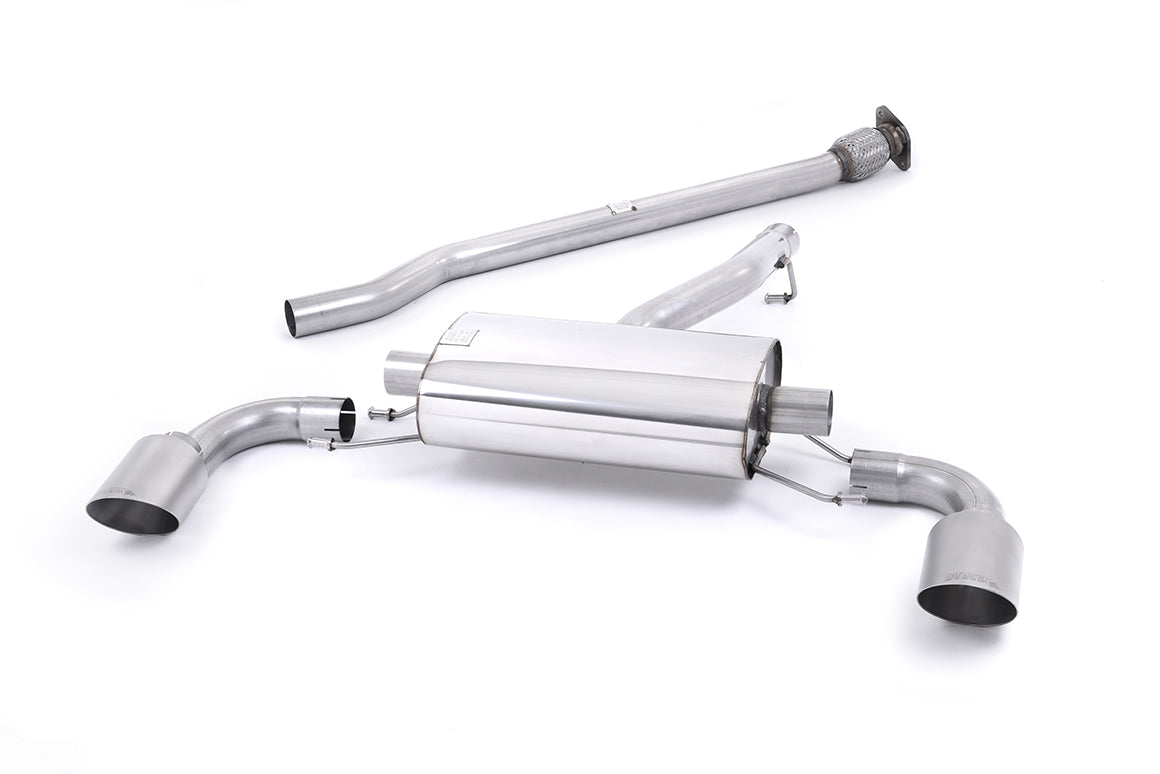 Milltek Sport Secondary Cat-back - Subaru BRZ / Toyota / Lexus GT86 - Non-resonated (louder). Brushed Titanium Tips