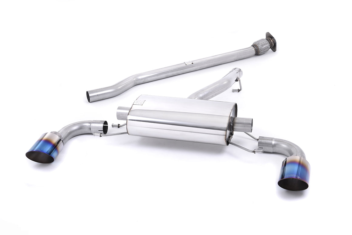 Milltek Sport Secondary Cat-back - Subaru BRZ / Toyota / Lexus GT86 - Non-resonated (louder). "Burnt" Titanium Tips