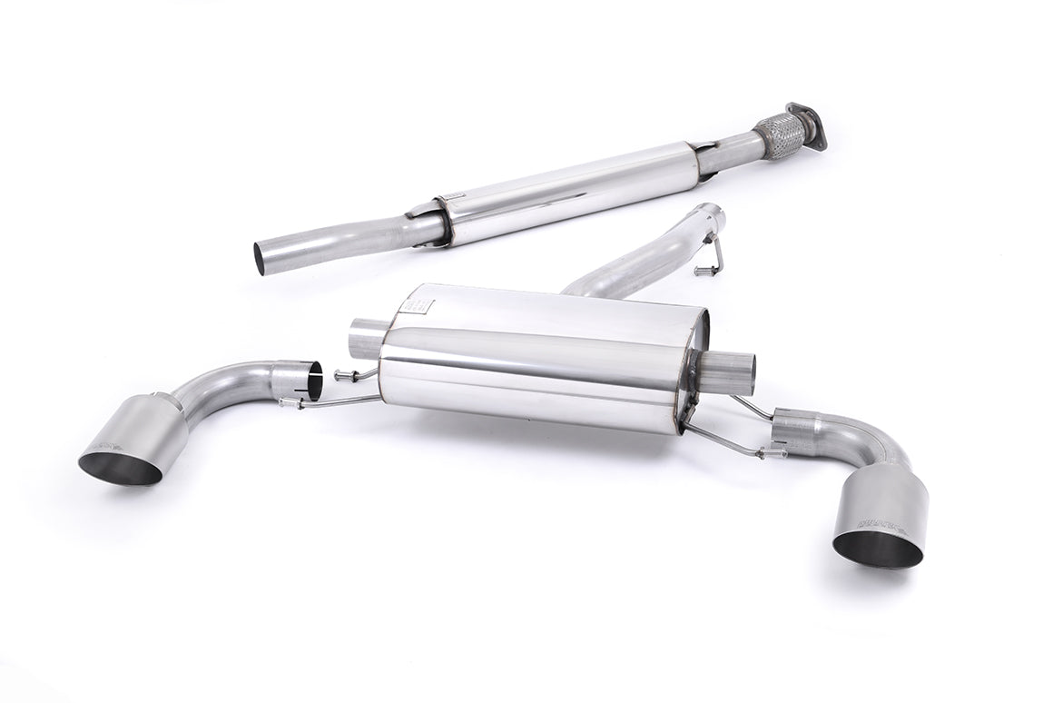 Milltek Sport Secondary Cat-back - Subaru BRZ / Toyota / Lexus GT86 - Resonated. Brushed Titanium Tips - ECE Approved