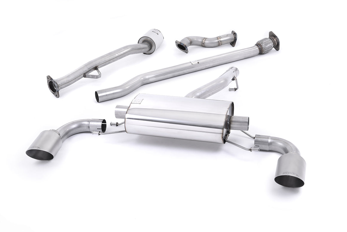 Milltek Sport Primary Cat-back - Subaru BRZ / Toyota / Lexus GT86 - Non-resonated (louder). Brushed Titanium Tips