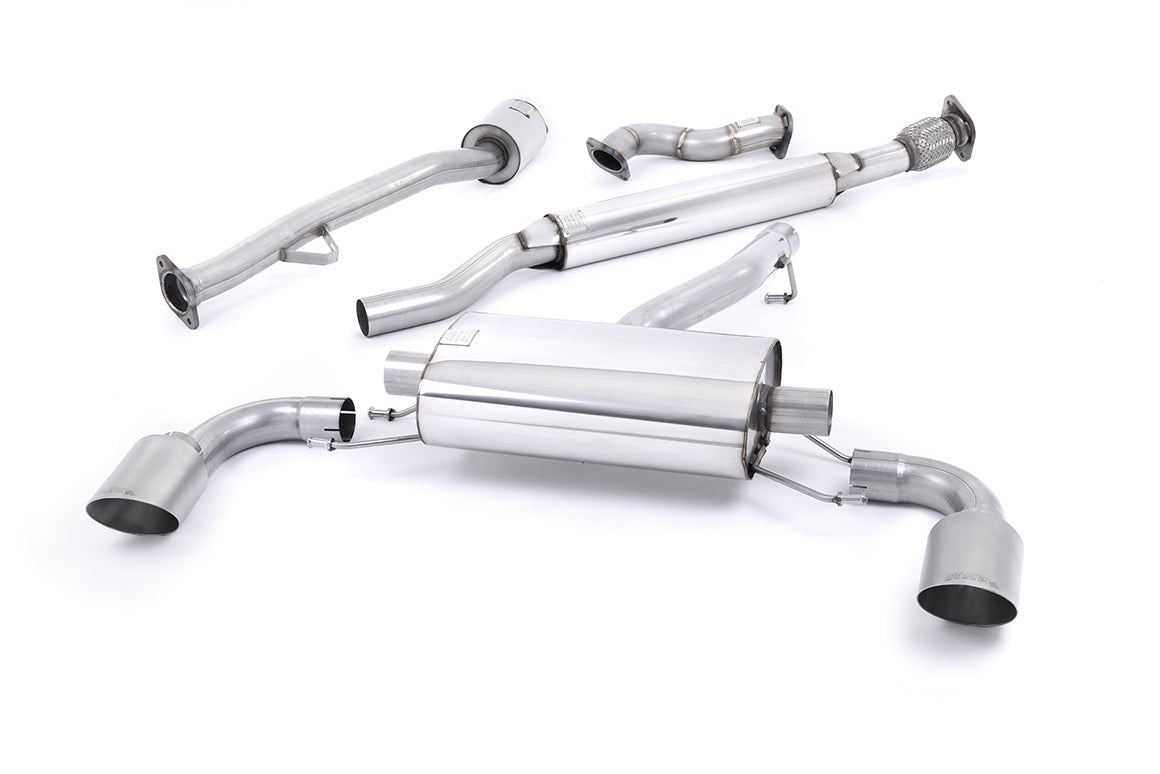 Milltek Sport Primary Cat-back - Subaru BRZ / Toyota / Lexus GT86 - Resonated (quieter). Brushed Titanium Tips