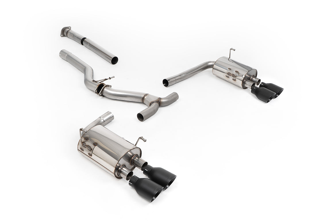 Milltek Sport Cat-back - Subaru Impreza WRX (VB) 2.4T Boxer (USDM Only) - Non-Resonated (Louder) with GT-100 Cerakote Black Tips